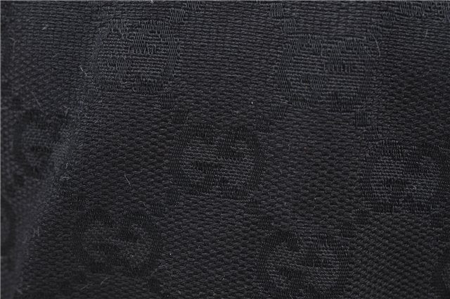 Authentic GUCCI Vintage Shoulder Tote Bag GG Canvas Leather 206719 Black 9973F