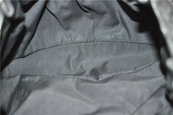 Authentic GUCCI Vintage Shoulder Tote Bag GG Canvas Leather 206719 Black 9973F