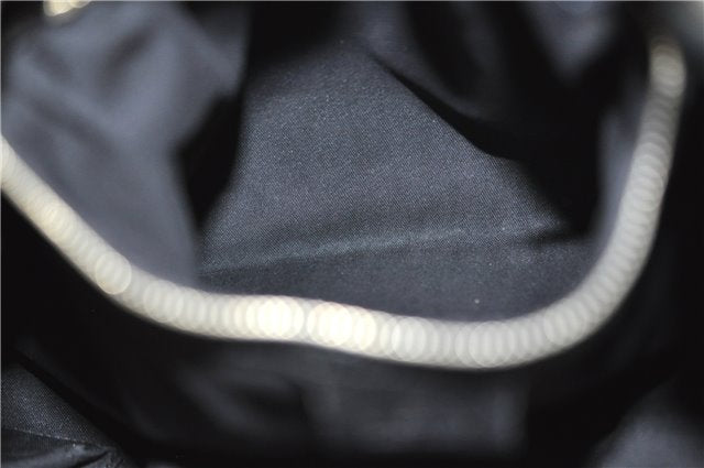 Authentic GUCCI Vintage Shoulder Tote Bag GG Canvas Leather 206719 Black 9973F