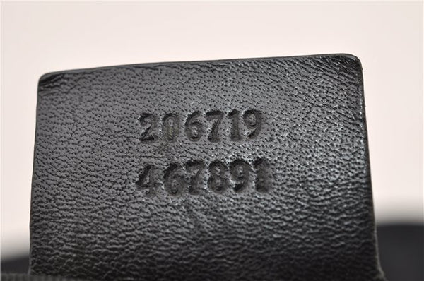 Authentic GUCCI Vintage Shoulder Tote Bag GG Canvas Leather 206719 Black 9973F