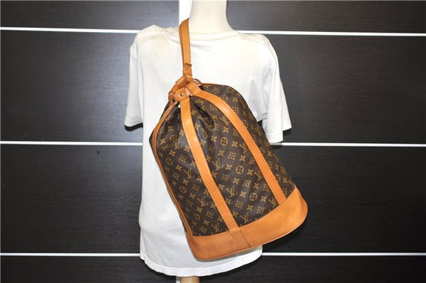 Authentic Louis Vuitton Monogram Randonnee GM Shoulder Bag M42244 LV 9974D