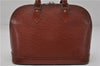 Authentic Louis Vuitton Epi Alma PM Hand Bag Brown M52143 LV 9976E