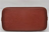 Authentic Louis Vuitton Epi Alma PM Hand Bag Brown M52143 LV 9976E