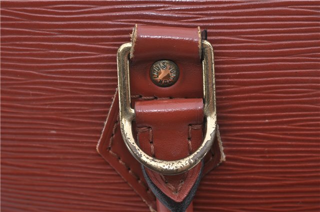 Authentic Louis Vuitton Epi Alma PM Hand Bag Brown M52143 LV 9976E