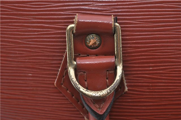 Authentic Louis Vuitton Epi Alma PM Hand Bag Brown M52143 LV 9976E