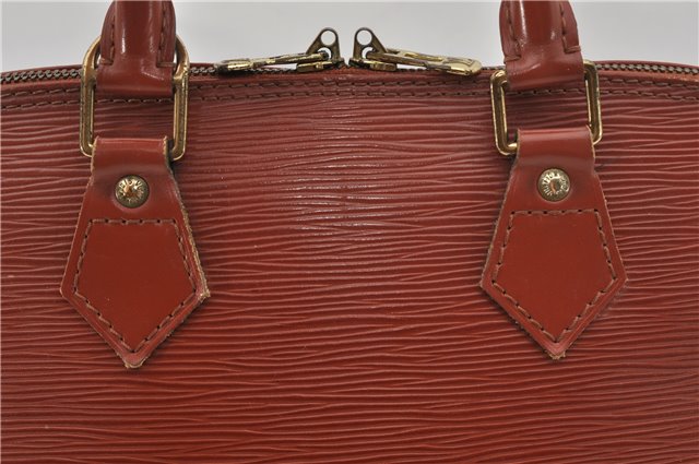 Authentic Louis Vuitton Epi Alma PM Hand Bag Brown M52143 LV 9976E