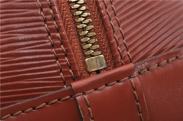 Authentic Louis Vuitton Epi Alma PM Hand Bag Brown M52143 LV 9976E