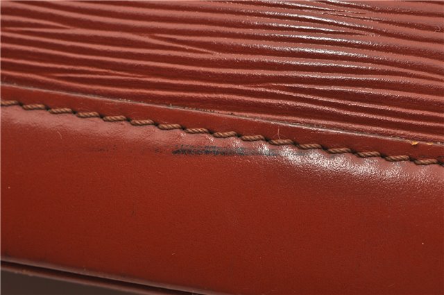 Authentic Louis Vuitton Epi Alma PM Hand Bag Brown M52143 LV 9976E