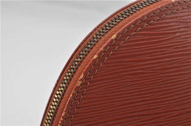 Authentic Louis Vuitton Epi Alma PM Hand Bag Brown M52143 LV 9976E