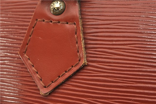 Authentic Louis Vuitton Epi Alma PM Hand Bag Brown M52143 LV 9976E