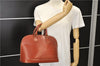 Authentic Louis Vuitton Epi Alma PM Hand Bag Brown M52143 LV 9976E