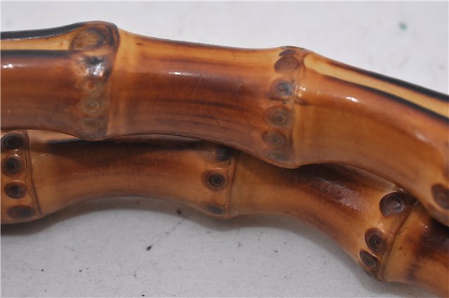 Authentic GUCCI Bamboo Shopper 2way Hand Shoulder Bag Leather 323660 Ivory 9978D