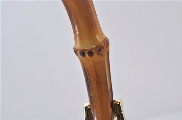 Authentic GUCCI Bamboo Shopper 2way Hand Shoulder Bag Leather 323660 Ivory 9978D