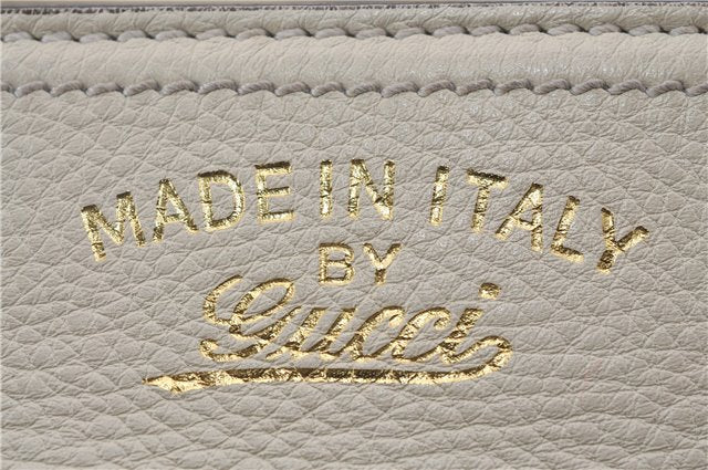 Authentic GUCCI Bamboo Shopper 2way Hand Shoulder Bag Leather 323660 Ivory 9978D