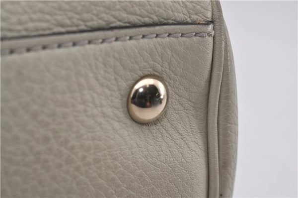 Authentic GUCCI Bamboo Shopper 2way Hand Shoulder Bag Leather 323660 Ivory 9978D