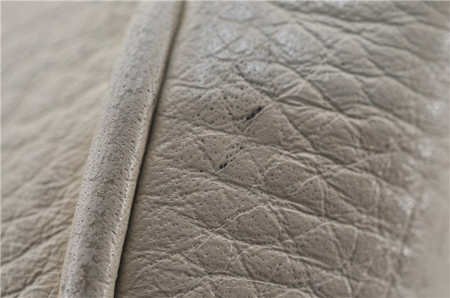 Authentic GUCCI Bamboo Shopper 2way Hand Shoulder Bag Leather 323660 Ivory 9978D