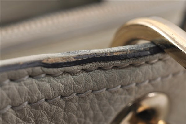 Authentic GUCCI Bamboo Shopper 2way Hand Shoulder Bag Leather 323660 Ivory 9978D