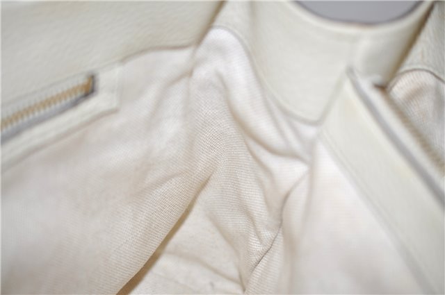 Authentic GUCCI Bamboo Shopper 2way Hand Shoulder Bag Leather 323660 Ivory 9978D