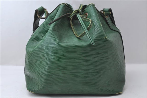 Authentic Louis Vuitton Epi Petit Noe Green Shoulder Bag M44104 LV 9979C