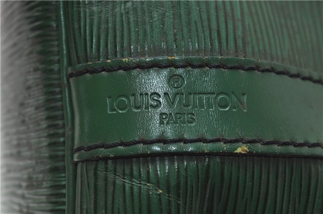 Authentic Louis Vuitton Epi Petit Noe Green Shoulder Bag M44104 LV 9979C