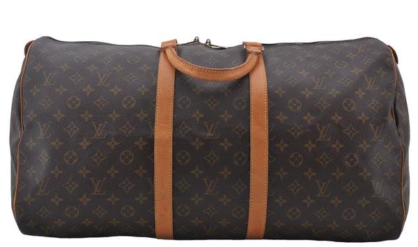 Authentic Louis Vuitton Monogram Keepall 55 Travel Boston Bag M41424 LV 9981D