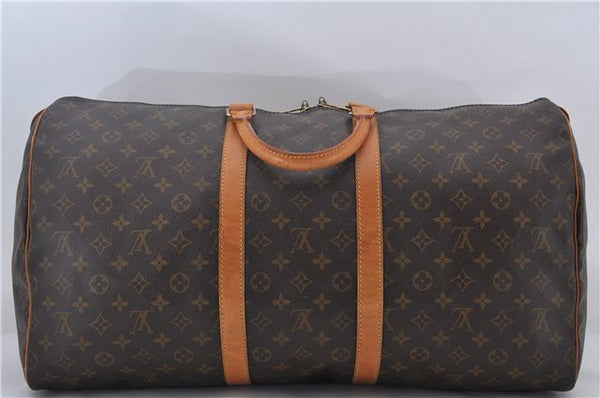 Authentic Louis Vuitton Monogram Keepall 55 Travel Boston Bag M41424 LV 9981D