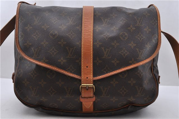 Auth Louis Vuitton Monogram Saumur 35 Shoulder Cross Body Bag M42254 LV 9982C