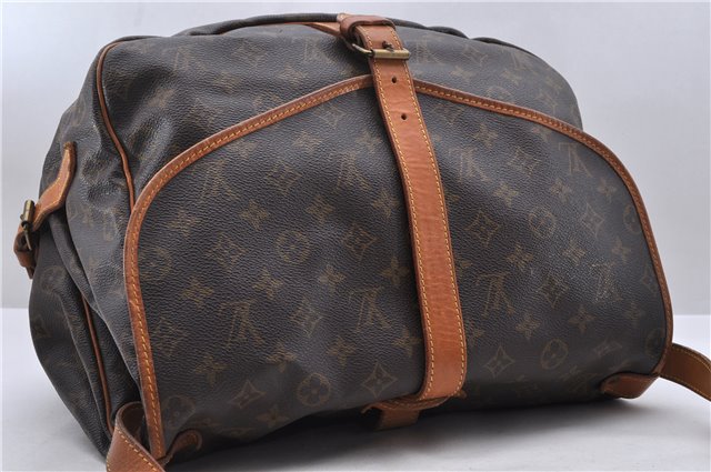 Auth Louis Vuitton Monogram Saumur 35 Shoulder Cross Body Bag M42254 LV 9982C