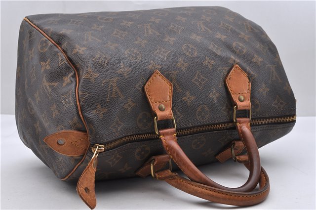 Authentic Louis Vuitton Monogram Speedy 30 Hand Bag M41526 LV 9985C