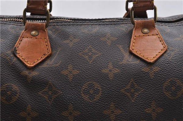 Authentic Louis Vuitton Monogram Speedy 30 Hand Bag M41526 LV 9985C