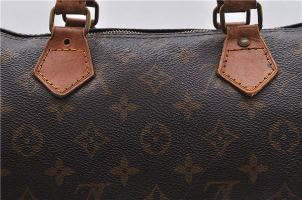 Authentic Louis Vuitton Monogram Speedy 30 Hand Bag M41526 LV 9985C