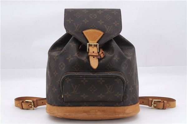 Authentic Louis Vuitton Monogram Montsouris MM Backpack M51136 LV 9985D