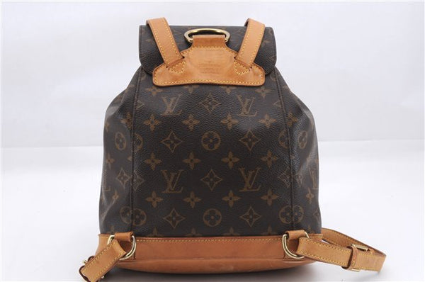 Authentic Louis Vuitton Monogram Montsouris MM Backpack M51136 LV 9985D
