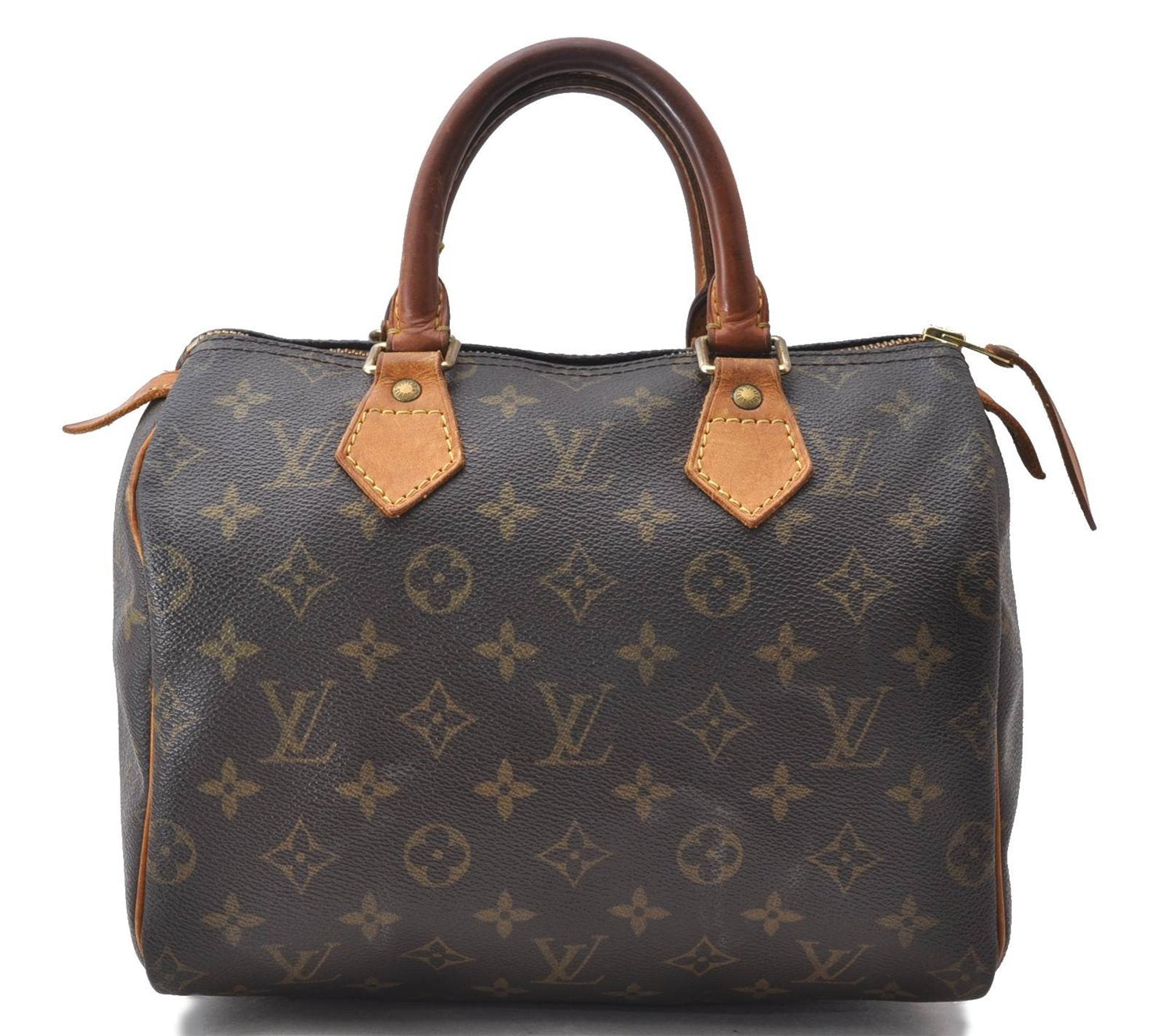 Authentic Louis Vuitton Monogram Speedy 25 Hand Bag M41528 LV 9989C