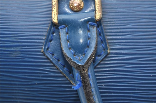 Authentic Louis Vuitton Epi Speedy 35 Hand Boston Bag Blue M42995 LV 9989F