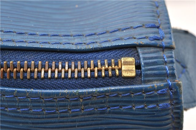Authentic Louis Vuitton Epi Speedy 35 Hand Boston Bag Blue M42995 LV 9989F