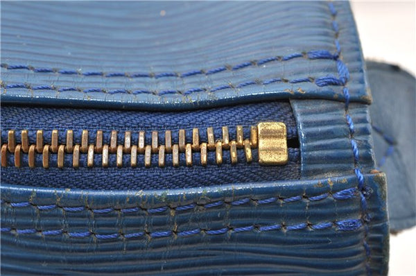 Authentic Louis Vuitton Epi Speedy 35 Hand Boston Bag Blue M42995 LV 9989F