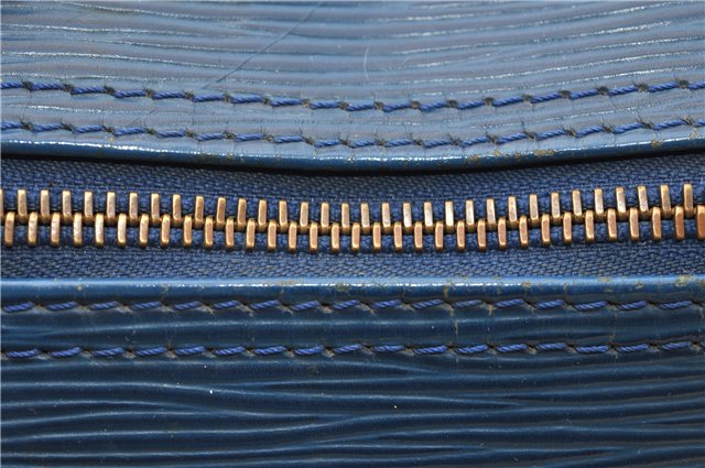 Authentic Louis Vuitton Epi Speedy 35 Hand Boston Bag Blue M42995 LV 9989F