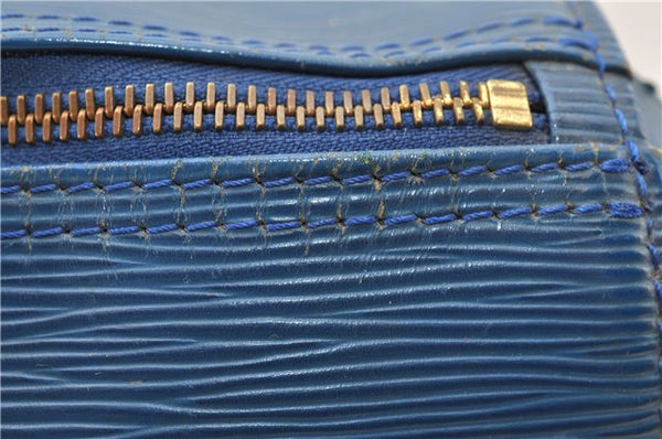 Authentic Louis Vuitton Epi Speedy 35 Hand Boston Bag Blue M42995 LV 9989F