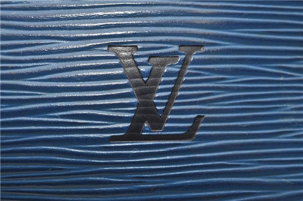 Authentic Louis Vuitton Epi Speedy 35 Hand Boston Bag Blue M42995 LV 9989F