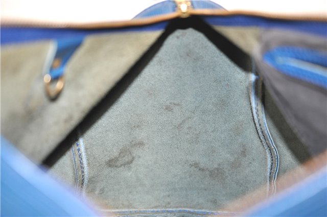 Authentic Louis Vuitton Epi Speedy 35 Hand Boston Bag Blue M42995 LV 9989F