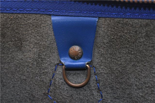 Authentic Louis Vuitton Epi Speedy 35 Hand Boston Bag Blue M42995 LV 9989F