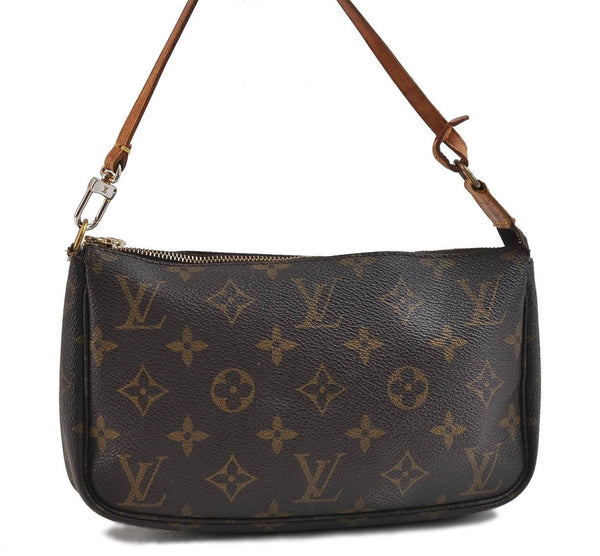 Authentic Louis Vuitton Monogram Pochette Accessoires Pouch M51980 LV 9991C