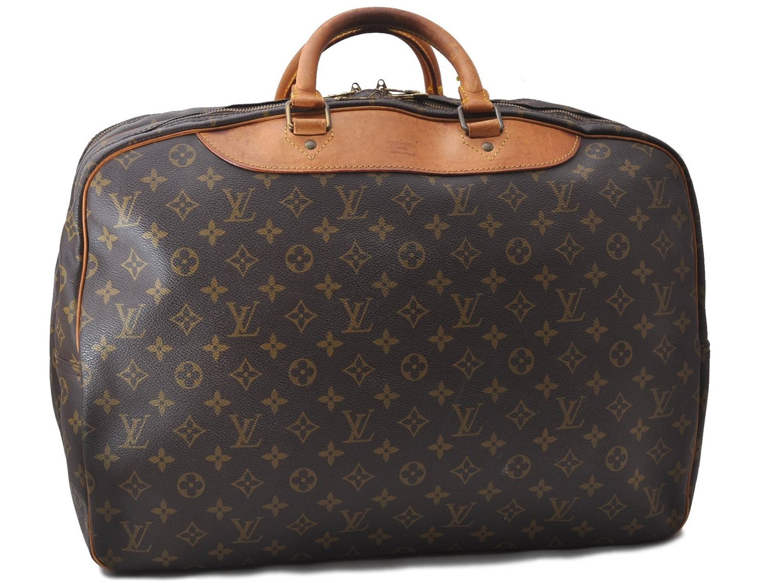 Authentic Louis Vuitton Monogram Alize 24 Heures Boston Bag M41399 LV 9992C