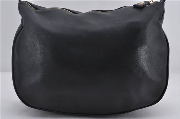 Authentic FENDI Vintage Shoulder Bag Purse Leather Black 9992D