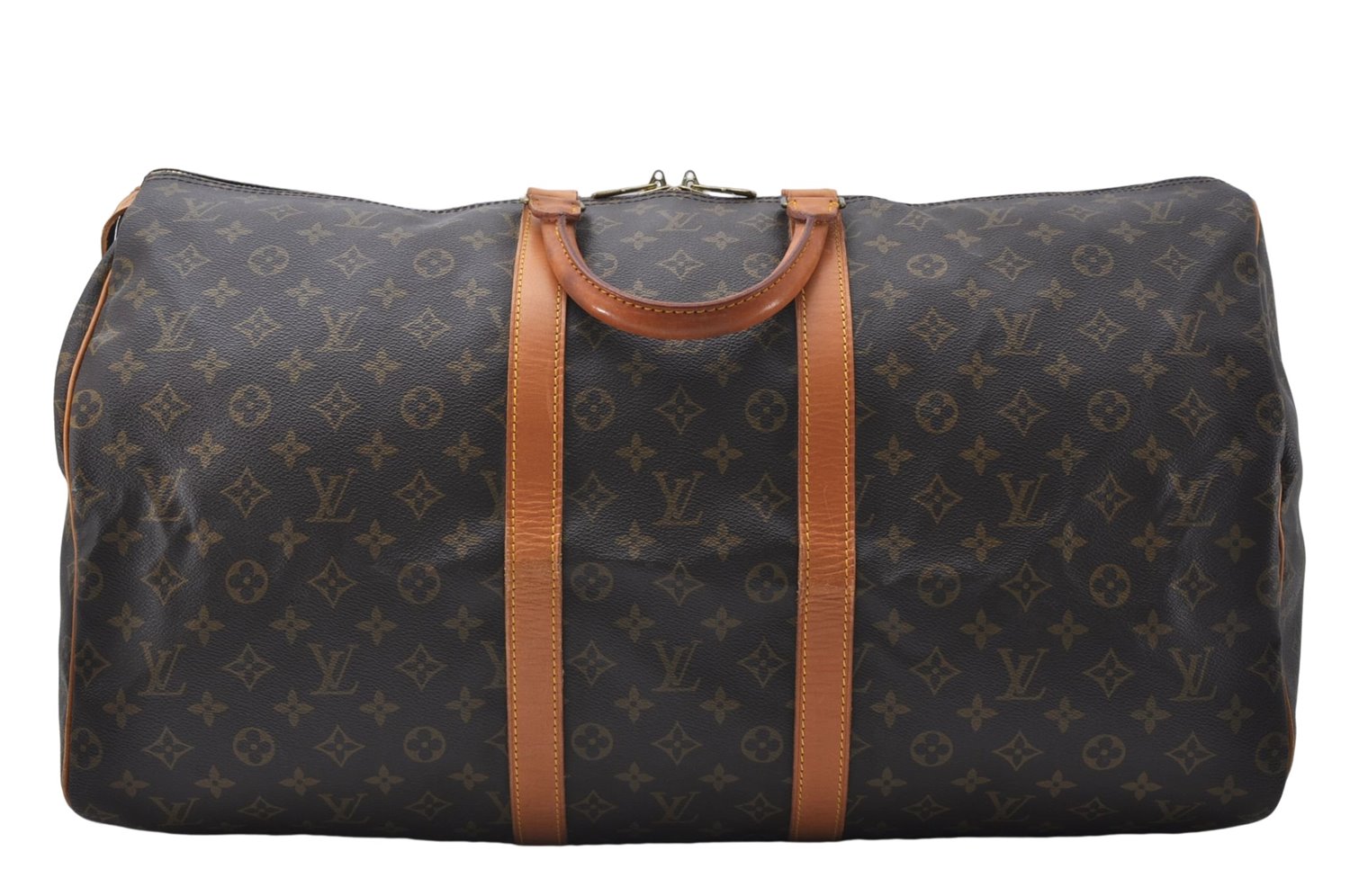 Authentic Louis Vuitton Monogram Keepall 55 Travel Boston Bag M41424 LV 9993D