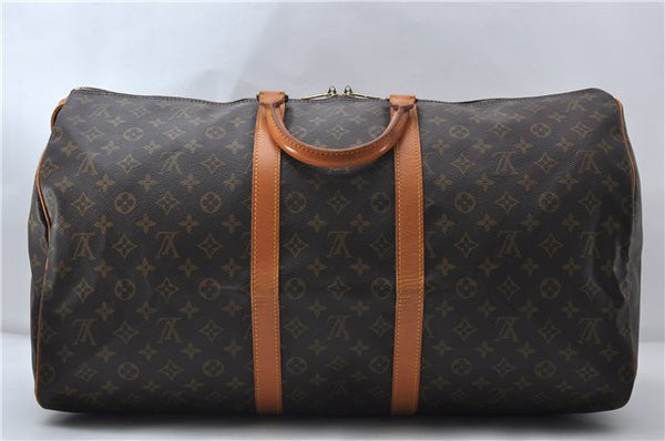 Authentic Louis Vuitton Monogram Keepall 55 Travel Boston Bag M41424 LV 9993D