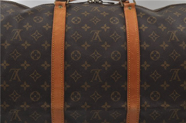 Auth Louis Vuitton Monogram Keepall Bandouliere 60 Boston Bag M41412 LV 9994D