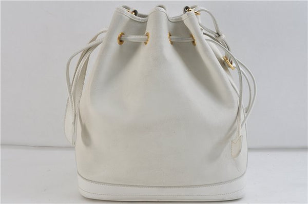 Authentic GUCCI Shoulder Cross Body Bag Purse Leather White 9999C