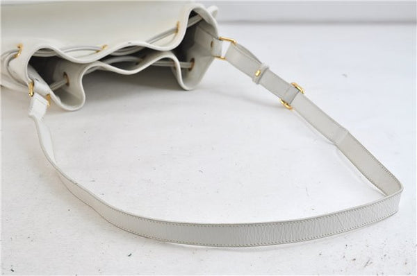 Authentic GUCCI Shoulder Cross Body Bag Purse Leather White 9999C
